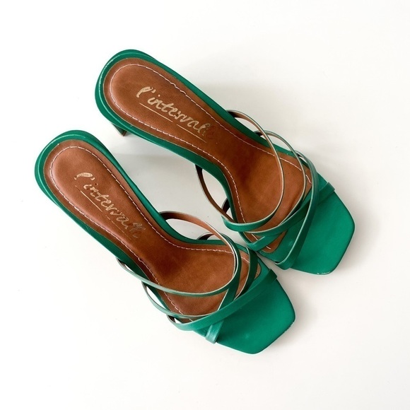 L'INTERVALLE Kelly Green Strappy block heel - Picture 6 of 11